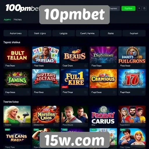 Opções de jogos disponíveis no 10pmbet